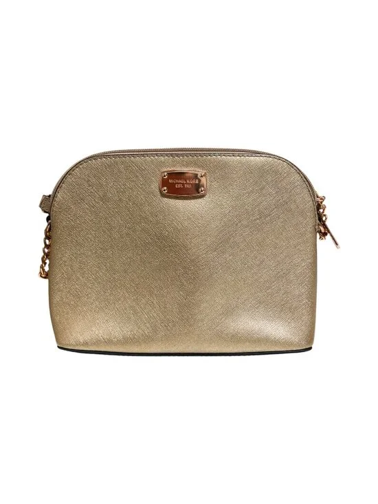 Michael Kors Gold Dome Crossbody Bag - Picture 1 of 5
